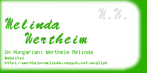 melinda wertheim business card